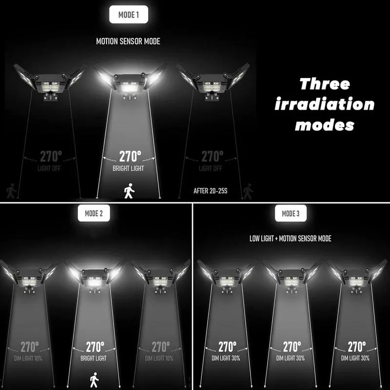 Solar Flood Lights 800 LEDs Motion Sensor Remote Control IP65 Waterproof 3 Brightness Modes Super Bright Outdoor Security Lights,summervibes - Image 7