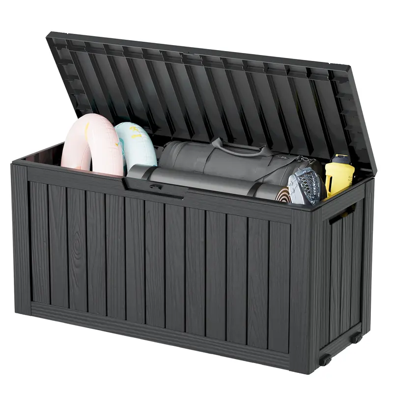 72/100/120-Gallon Storage Bin, Resin Material, Waterproof & UV-Resistant, Organizer for Garage, Warehouse, and Patio.Summervibes - Image 9